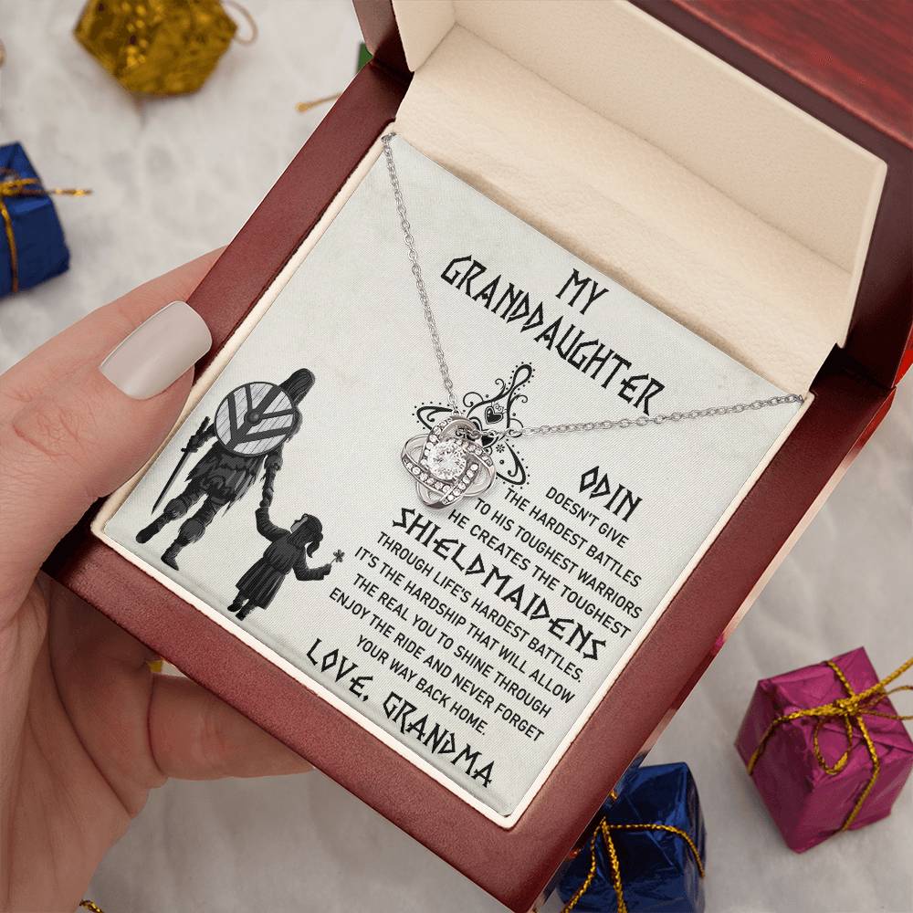 Shieldmaiden Love Knot Necklace for Granddaughter - From Grandma
