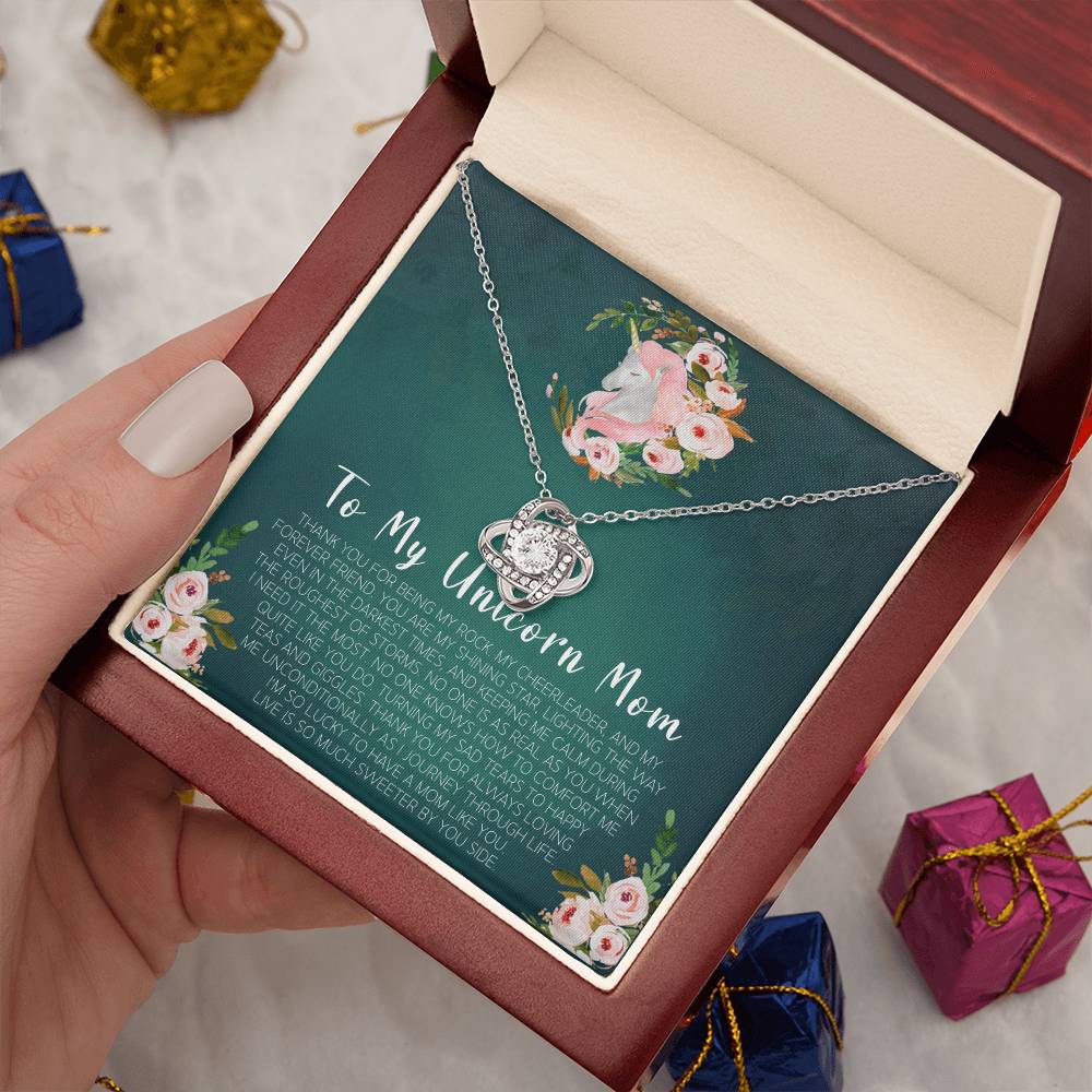 To My Unicorn Mom - Mothers Day Gift - Mothers Day Gift From Daughter - Gift for Mom Mother's Day Necklace With Card