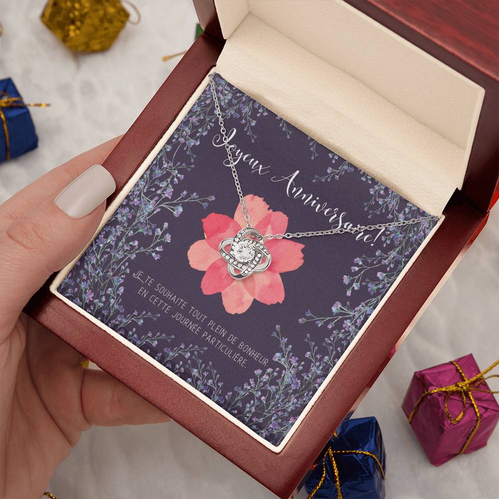 Joyeux Anniversaire Necklace | Personalized Birthday Gift | Birthday Necklace for French
