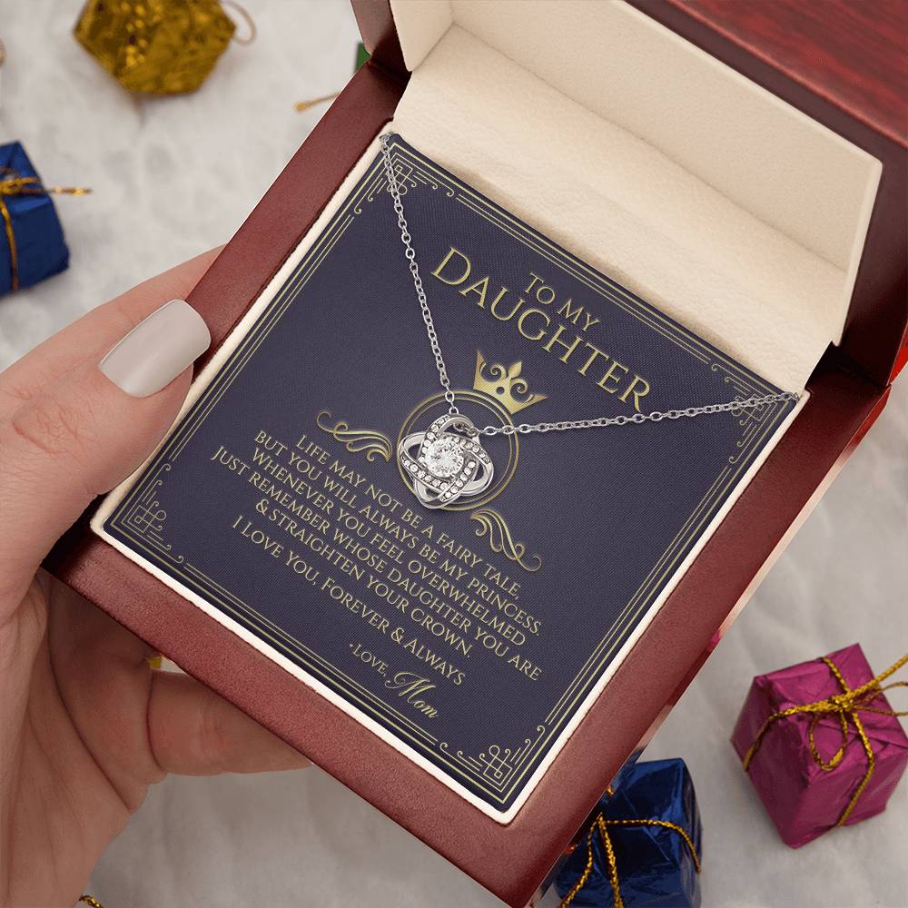 To My Daughter - Straighten Your Crown Necklace