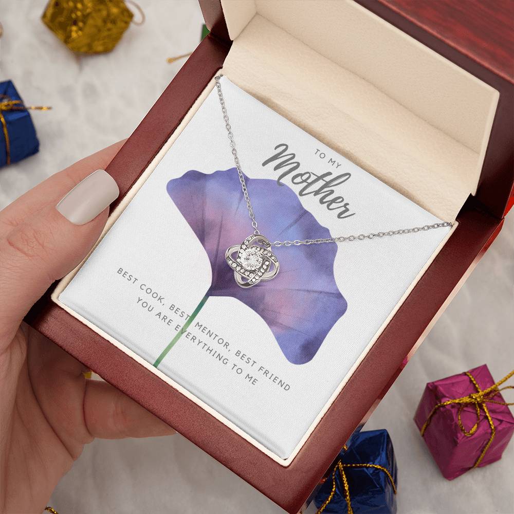 To My Mother Necklace - Purple Flower
