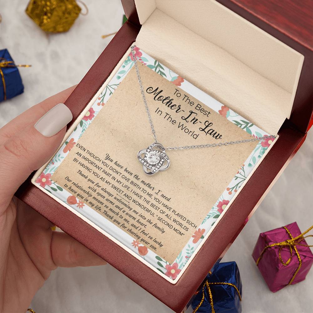 (Almost Gone) Gift for Mother-In-Law - My Sweet and Wonderful "Second Mom" - Love Knot