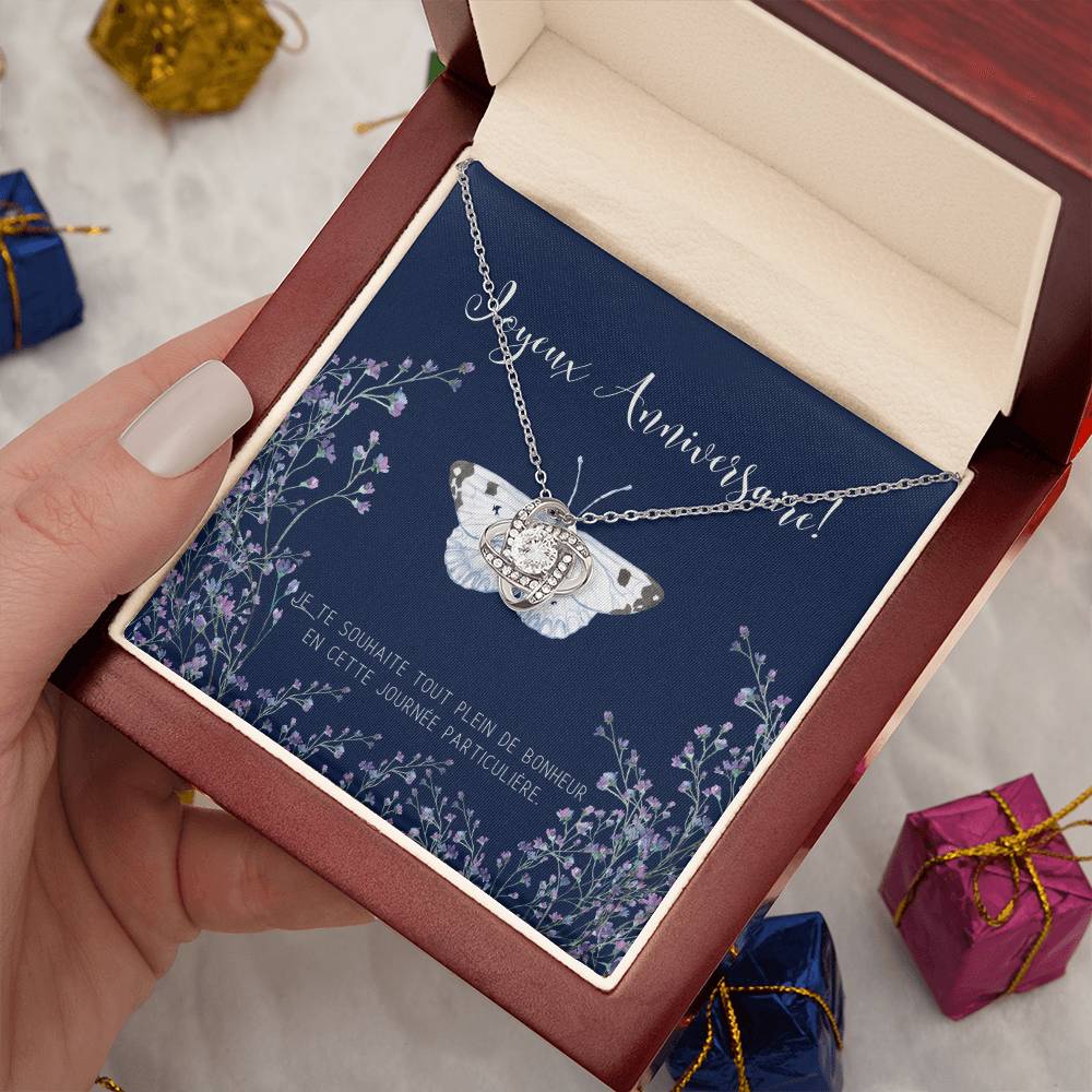 Joyeux Anniversaire Necklace | Personalized Birthday Gift | Birthday Necklace for French Mother | Birthday Necklace for French Girl Friend