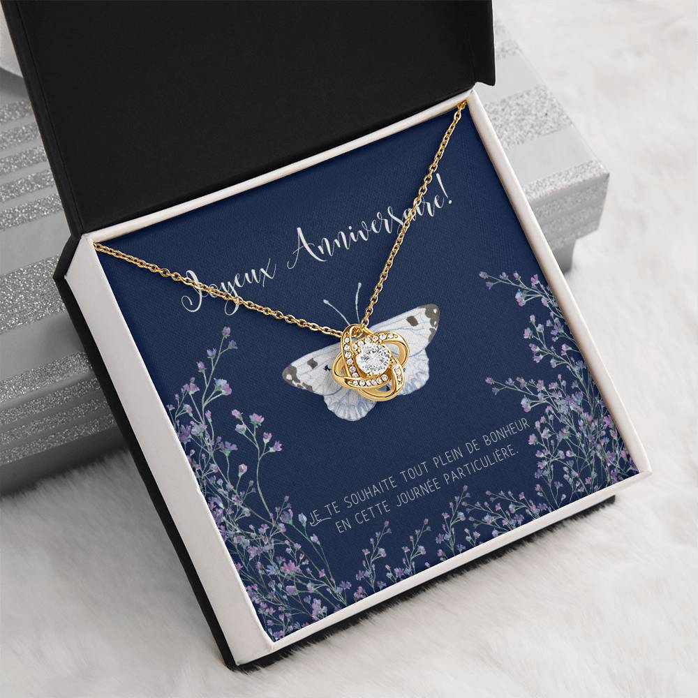 Joyeux Anniversaire Necklace | Personalized Birthday Gift | Birthday Necklace for French Mother | Birthday Necklace for French Girl Friend