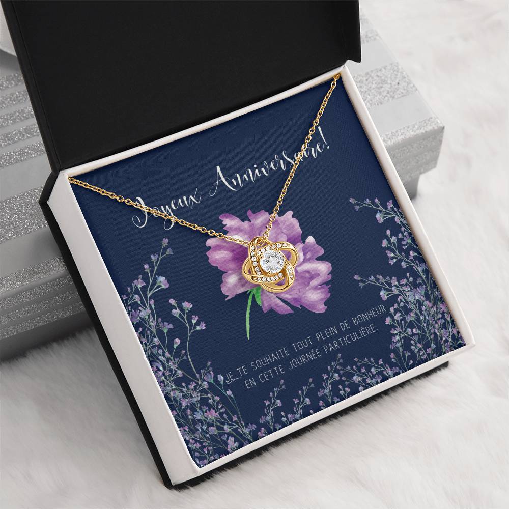 Joyeux Anniversaire Necklace | Personalized Birthday Gift | Birthday Necklace for French Mother | Birthday Necklace for French Girl Friend