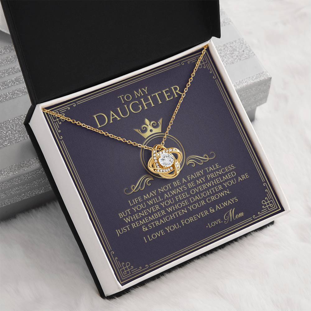To My Daughter - Straighten Your Crown Necklace