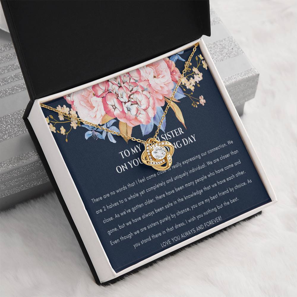 Bride Gift From Sister, Sister Wedding Gift From Twin Sister, Sister Wedding Necklace, Wedding Day Gift for Bride From Sister