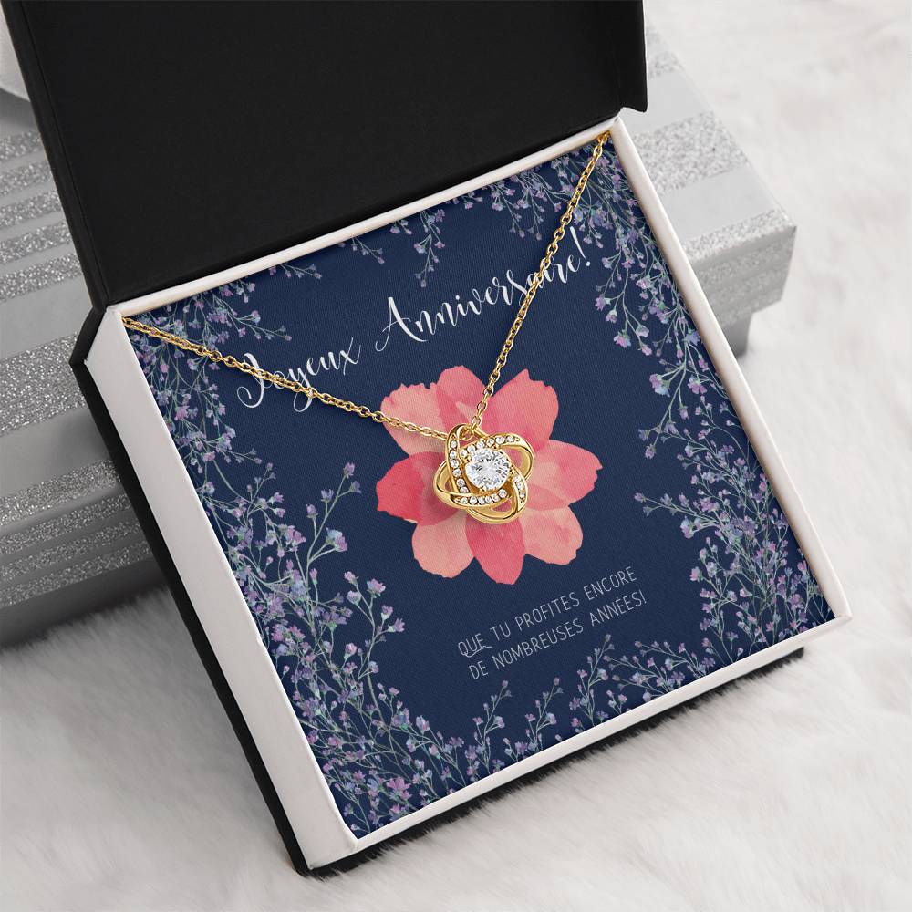 Joyeux Anniversaire Necklace | Personalized Birthday Gift | Birthday Necklace for French Mother | Birthday Necklace for French Girl Friend