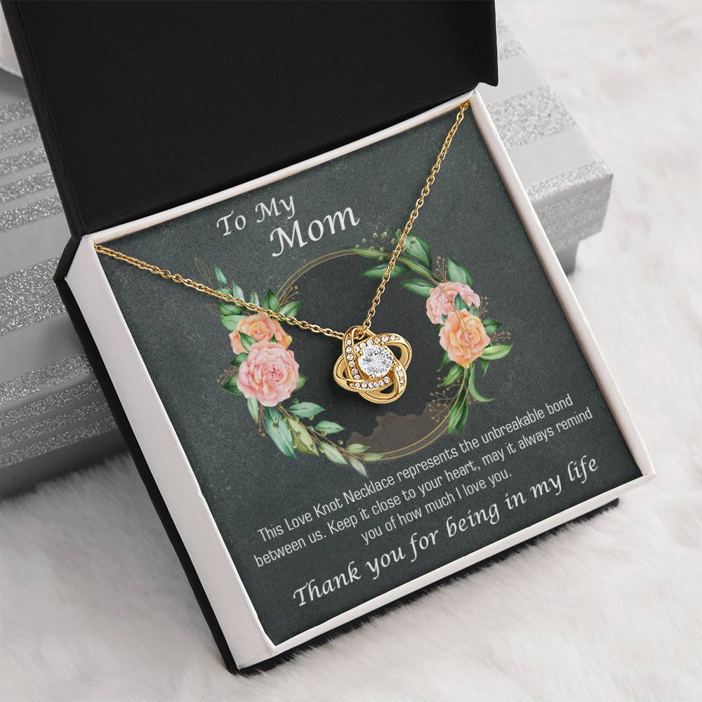 To My Mom - Gratitude - Love Knot Necklace