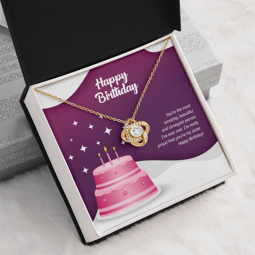 (Birthday Edition) Proud Sister's Admiration - Love Knot Necklace