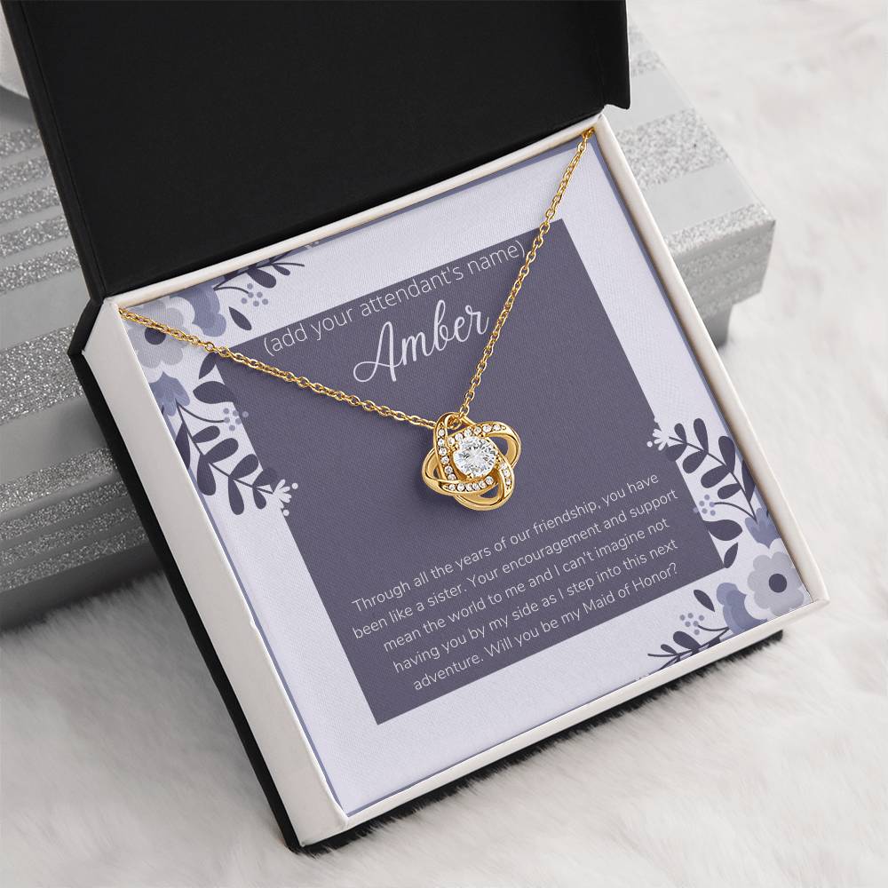 Customizable Maid of Honor Gift Card