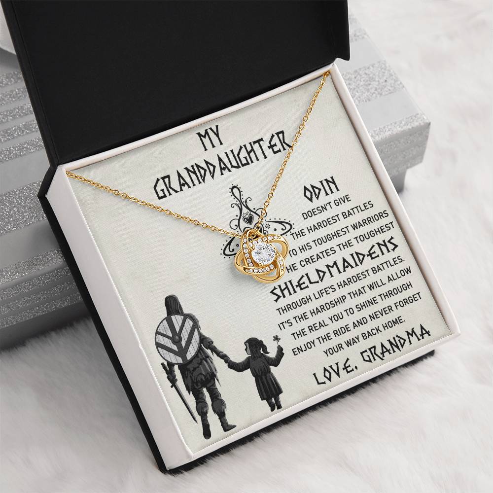 Shieldmaiden Love Knot Necklace for Granddaughter - From Grandma
