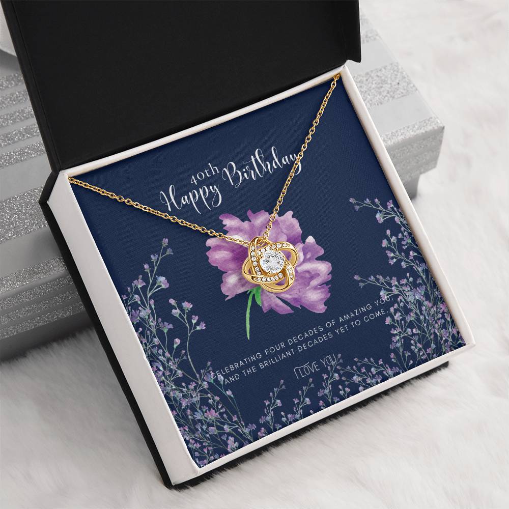 40th Birthday Gifts for Women | Necklace for Her | 4 Decade Jewelry | 40 Years Old | Best Friend Gift | 40th Birthday Gift Necklace | Birthday Gift | Jewelry Gift for Her