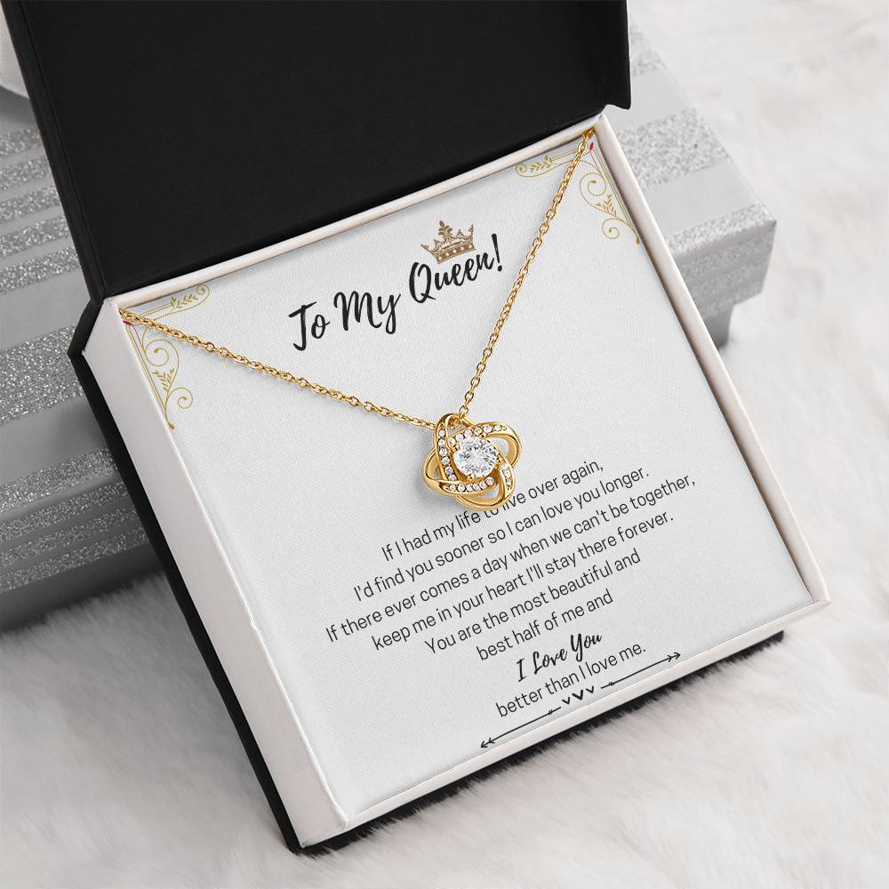 To My Queen - Loveknot Necklace
