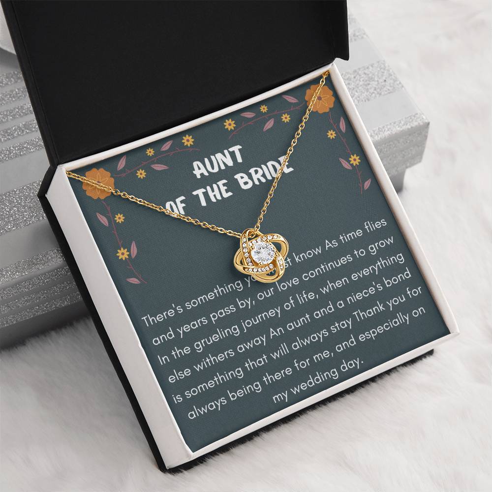 Aunt of the Bride Gift Love Knot Necklace