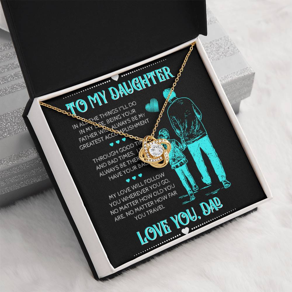 My Daughter Love Knot Necklace
