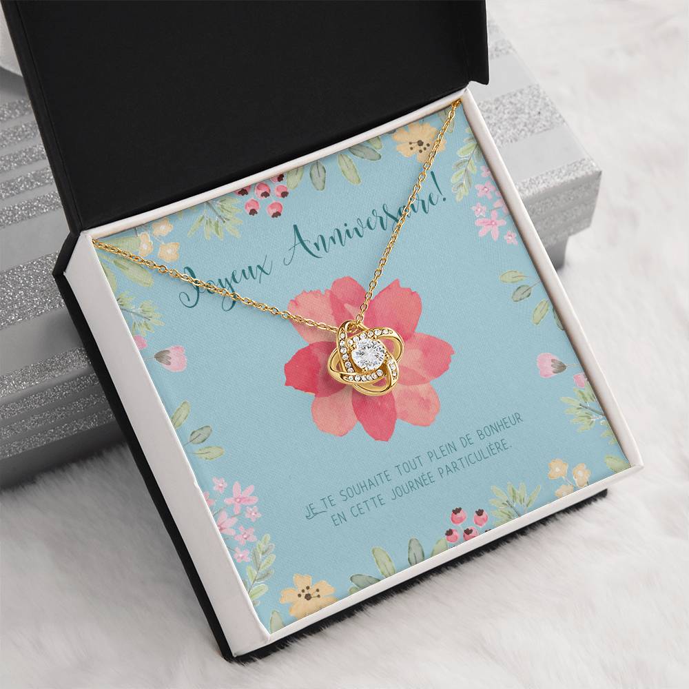 Joyeux Anniversaire Necklace | Personalized Birthday Gift | Birthday Necklace for French Mother | Birthday Necklace for French Girl Friend
