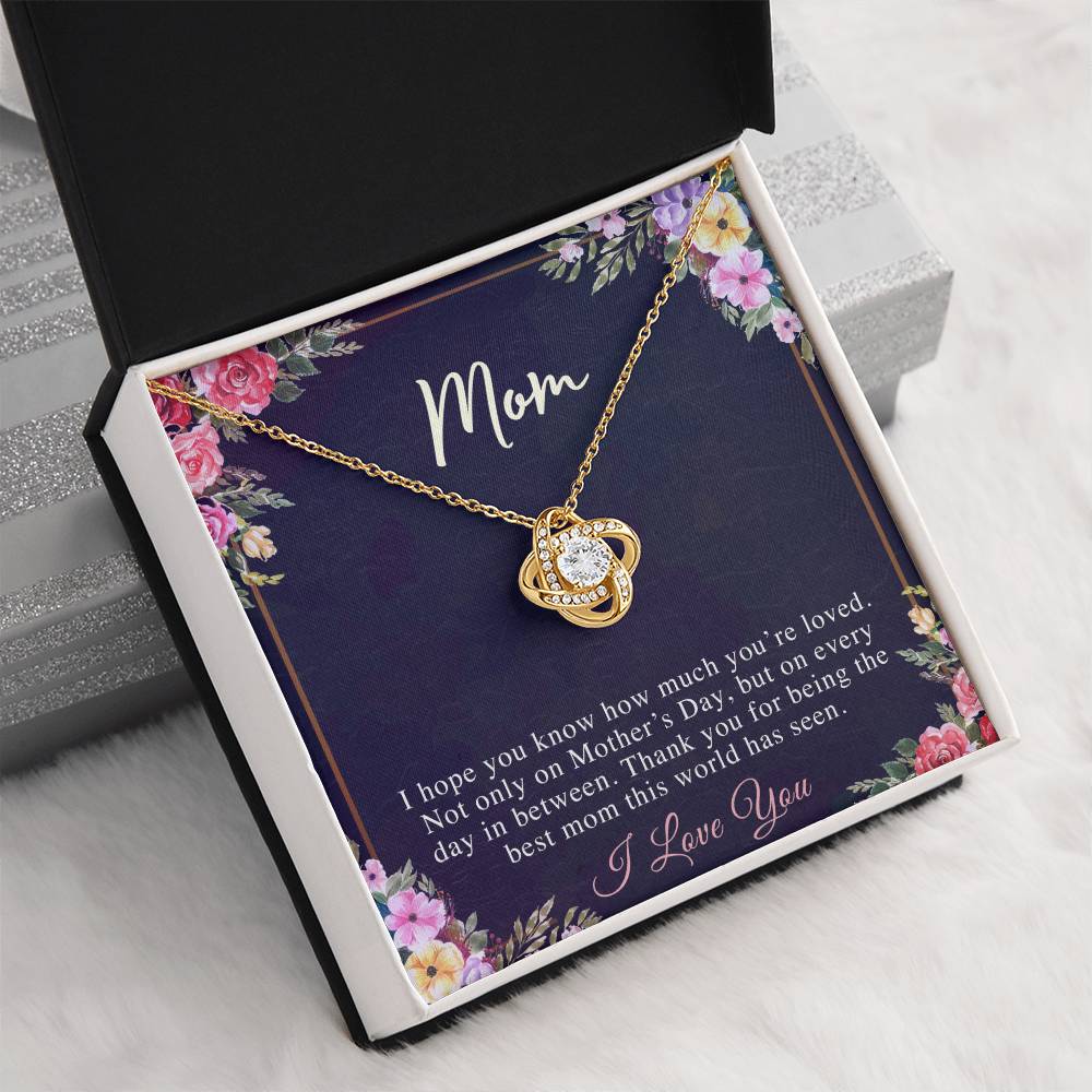 (Almost Sold Out) to My Mom - Love Knot Necklace - Perfect Gift for Mothers Day