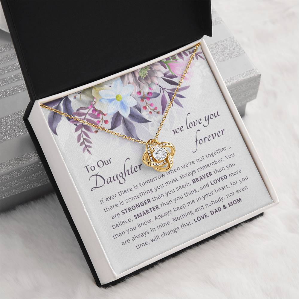 To My Daughter - Loved More Than You Know - Necklace. Crafted With 14k White Gold (From Dad and Mom)