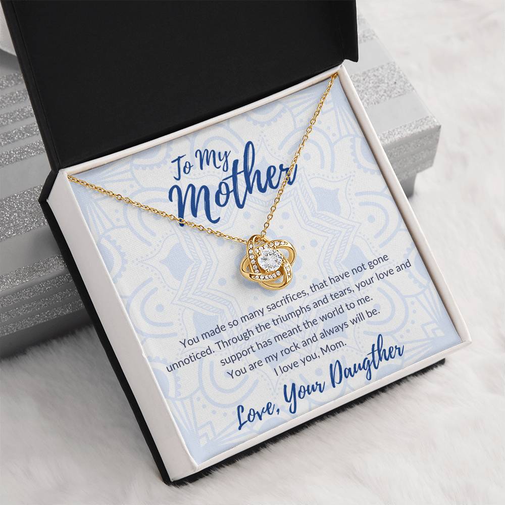 To My Mother - You Are My Rock - Necklace