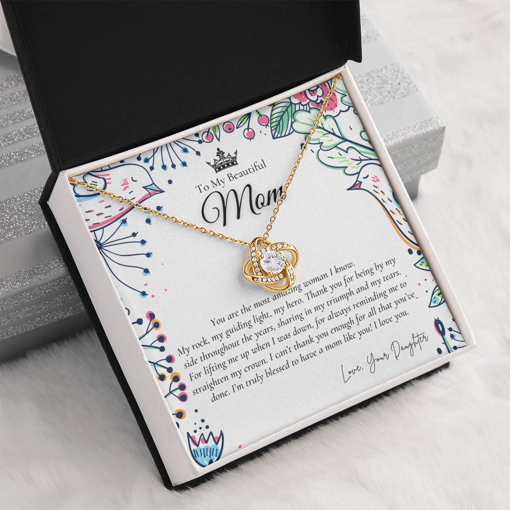 To My Beautiful Mom Necklace | Badass Mom Gift | Mother’s Day Gift | Birthday Gift | Gift From Daughter on Wedding Day
