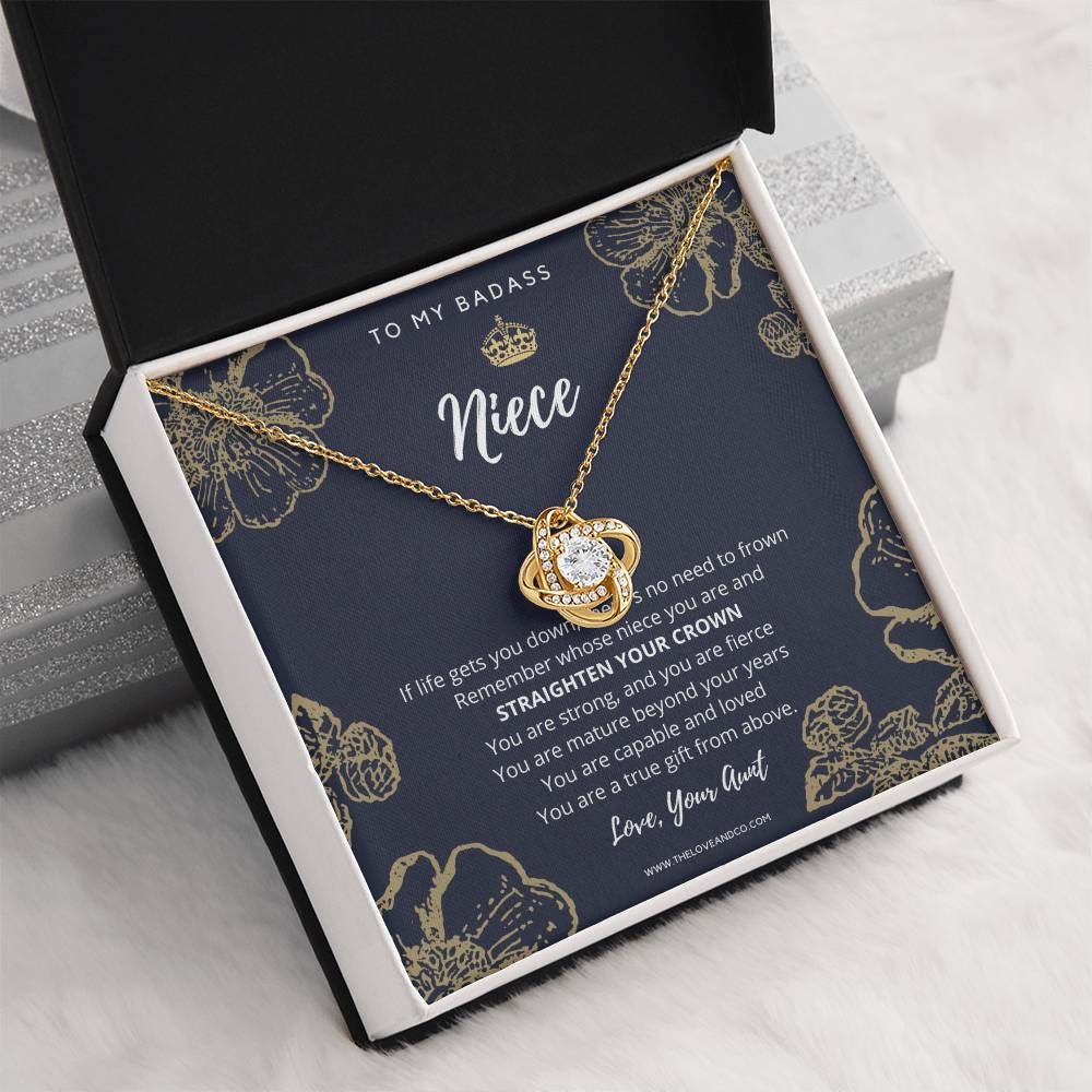 To My Badass Niece Love Your Aunt Necklace
