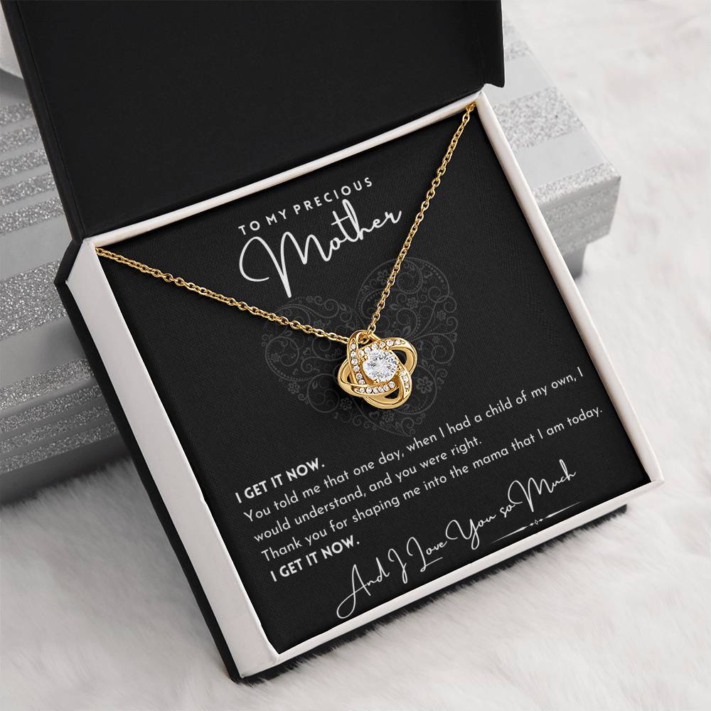 To My Precious Mother (Grandmother) Love Knot Necklace