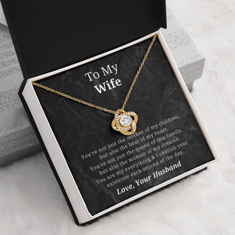 To My Wife Mother of My Children Love Knot Necklace