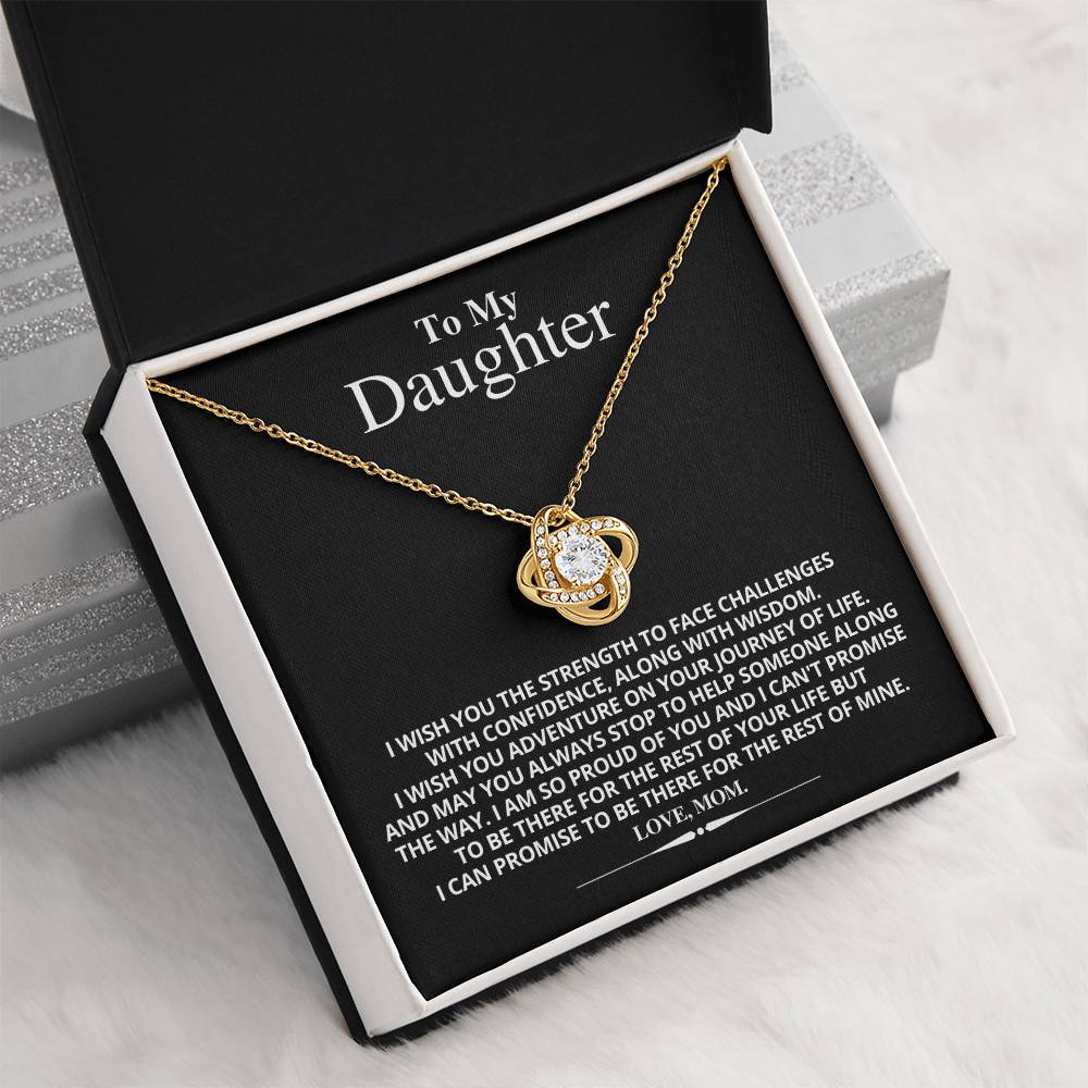 To My Daughter - Love Knot Necklace - From Mom