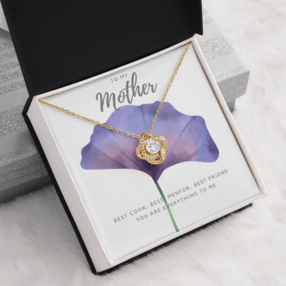 To My Mother Necklace - Purple Flower