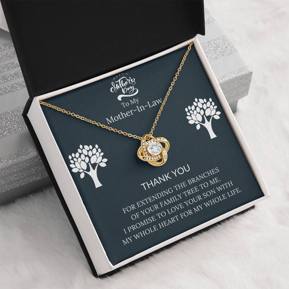 Mother’s Day - to My Mother-In-Law - Family Tree - Love Knot Necklace