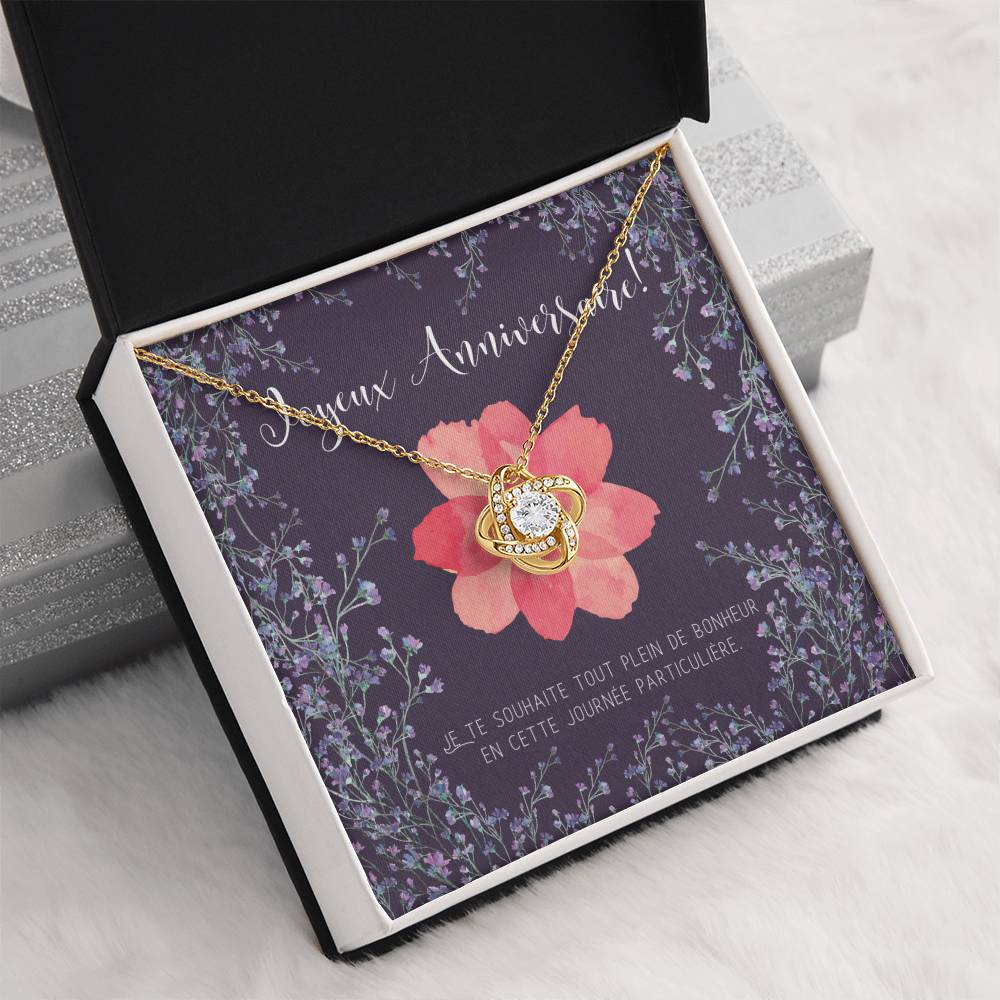 Joyeux Anniversaire Necklace | Personalized Birthday Gift | Birthday Necklace for French