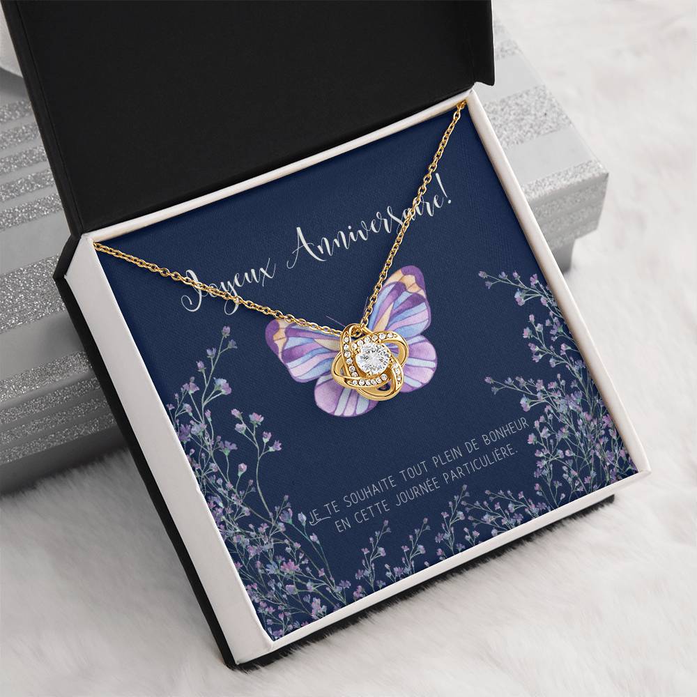 Joyeux Anniversaire Necklace | Personalized Birthday Gift | Birthday Necklace for French Mother | Birthday Necklace for French Girl Friend