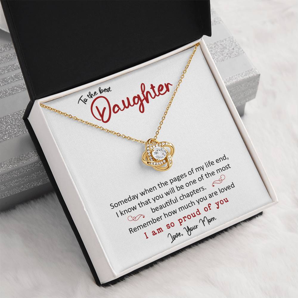 To the Best Daughter - Love Knot Necklace