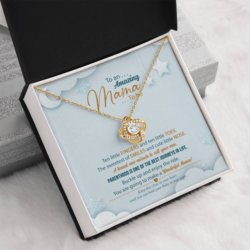 Love Knot Necklace, Mama to Be, Gift for Mom to Be