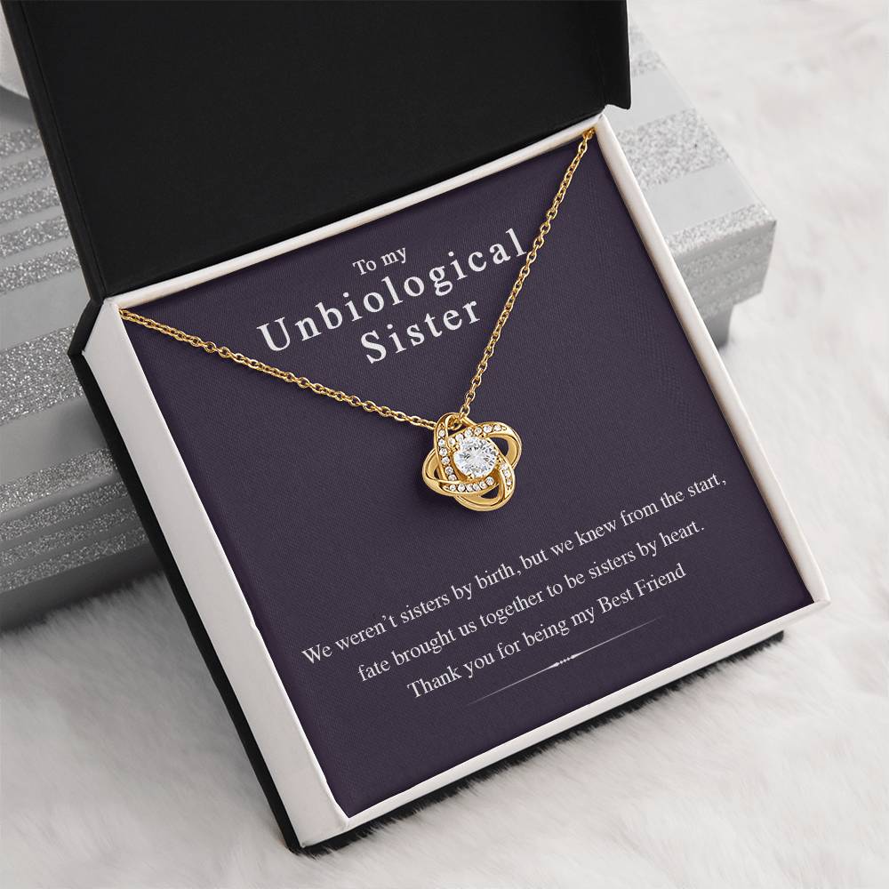 Unbiological Sister - Friendship Knot Necklace - the Perfect Gift Your Best Friend (Almost Sold Out)