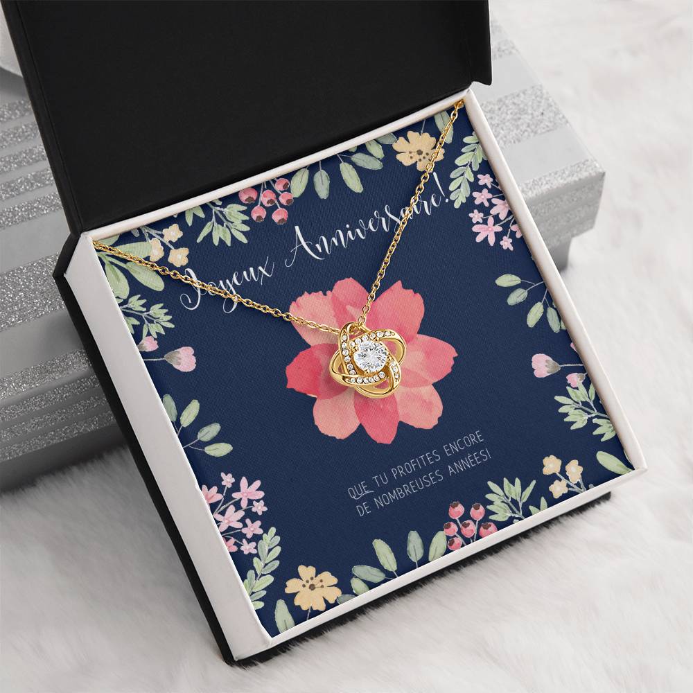 Joyeux Anniversaire Necklace | Personalized Birthday Gift | Birthday Necklace for French Mother | Birthday Necklace for French Girl Friend