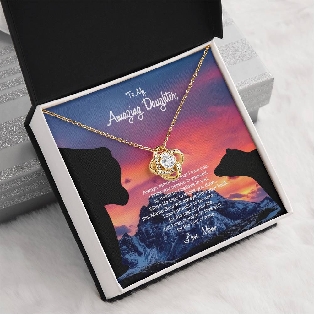 To My Daughter - This Mama Bear Will Always Have Your Back - Necklace