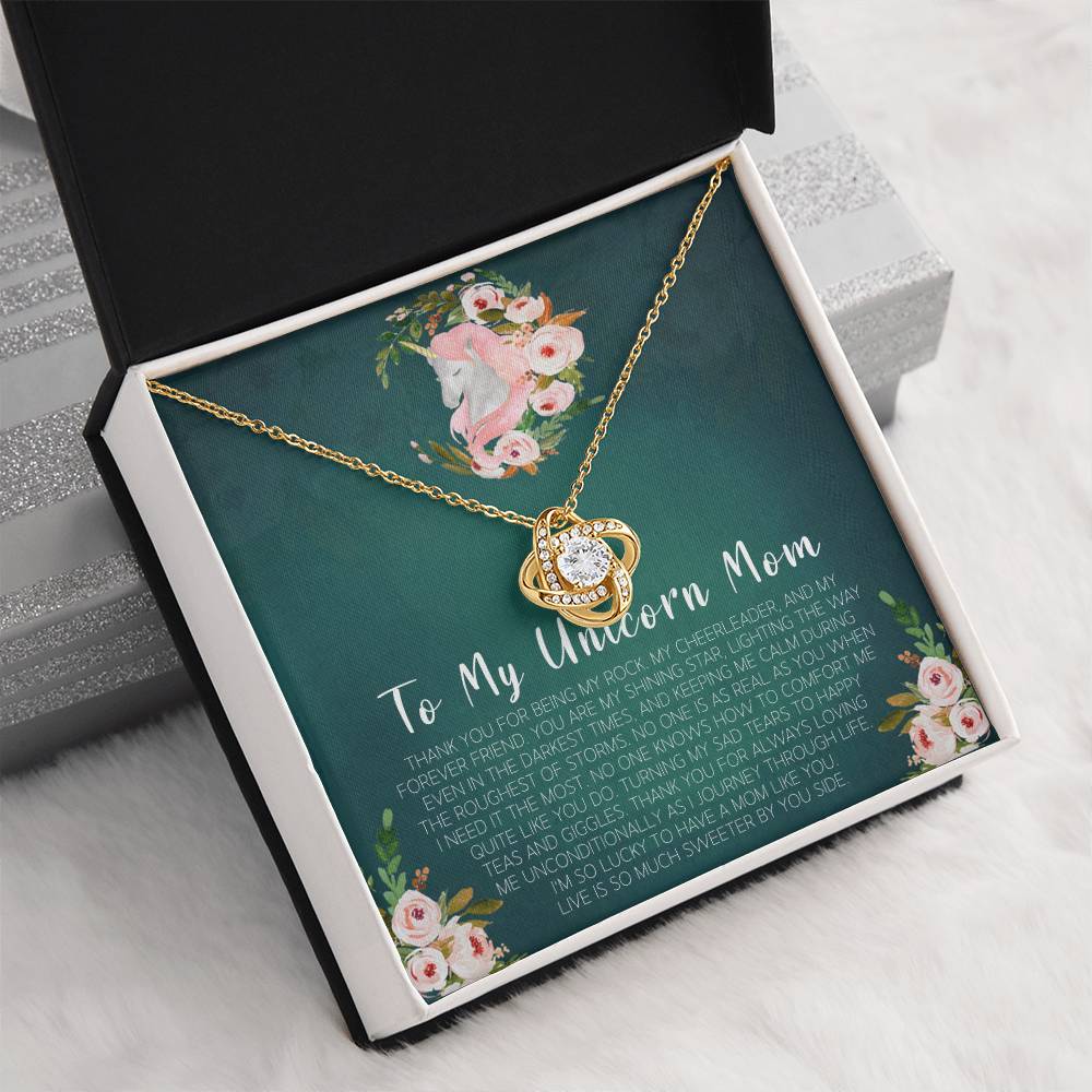 To My Unicorn Mom - Mothers Day Gift - Mothers Day Gift From Daughter - Gift for Mom Mother's Day Necklace With Card