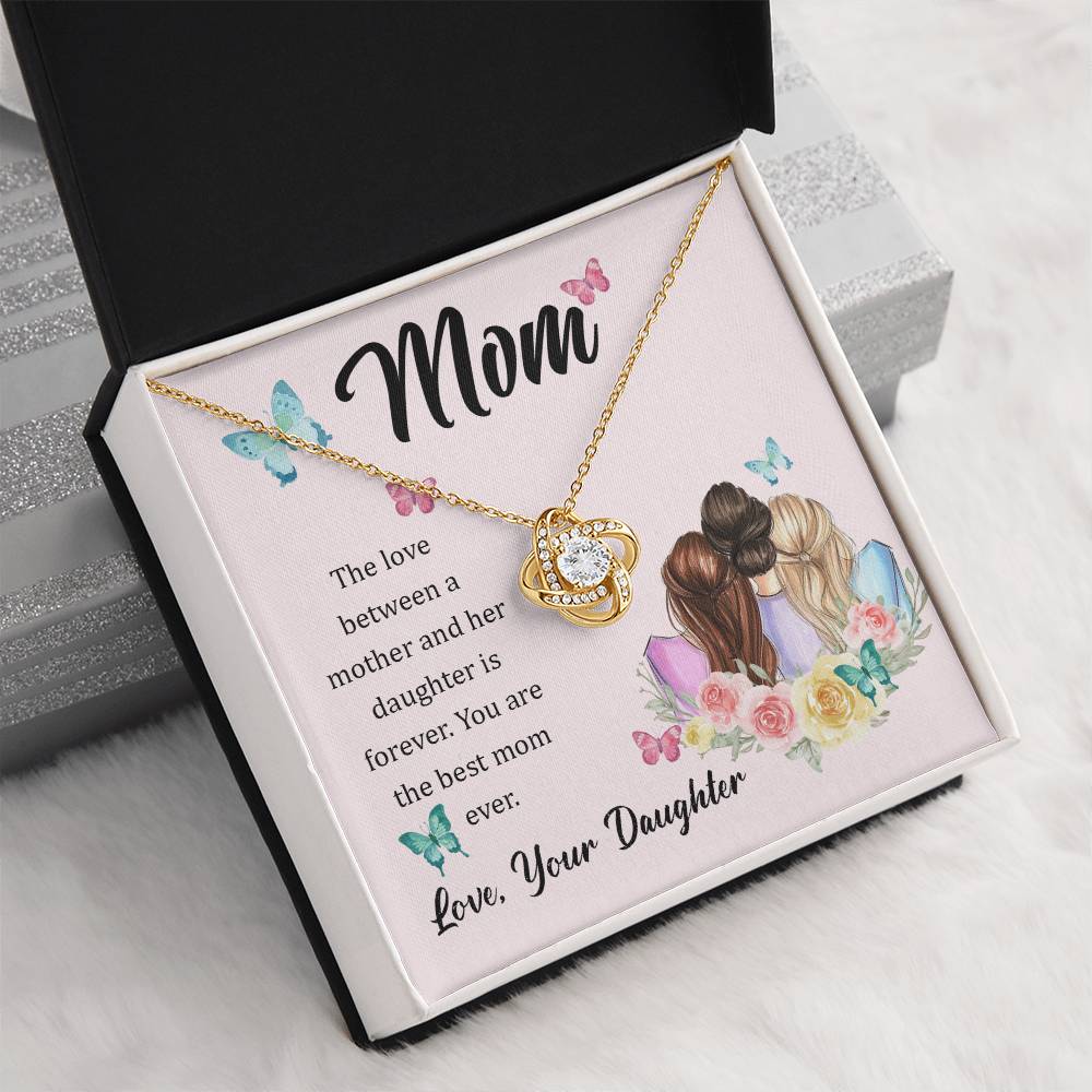Gift for Mom From Daughter - Love Knot Necklace