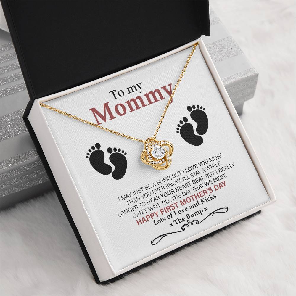 To My Mommy - From Bump - Pregnancy Gift for First Time Mom - Mother's Day Gift - Luxury Necklace