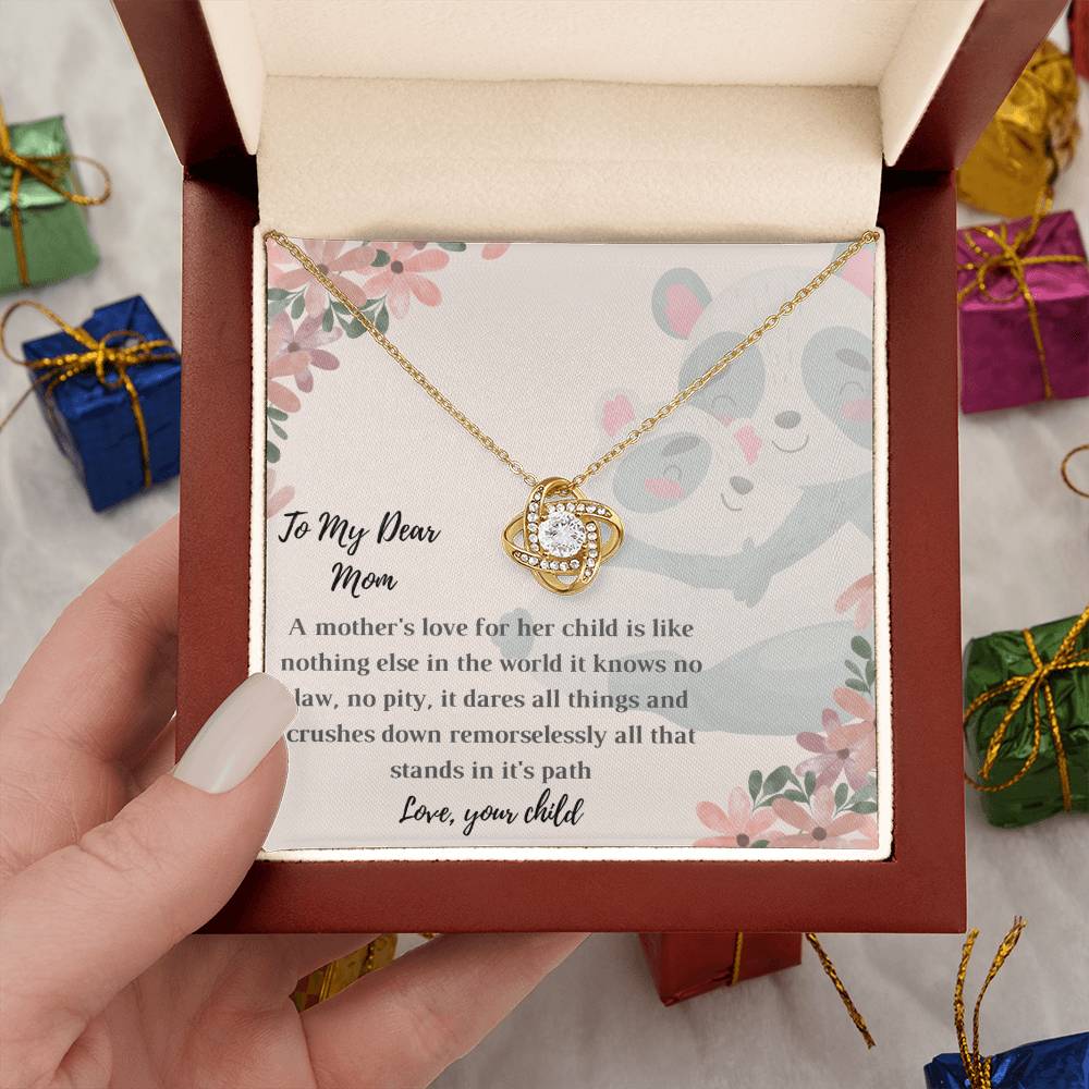 Interlocking Hearts Necklace With Card