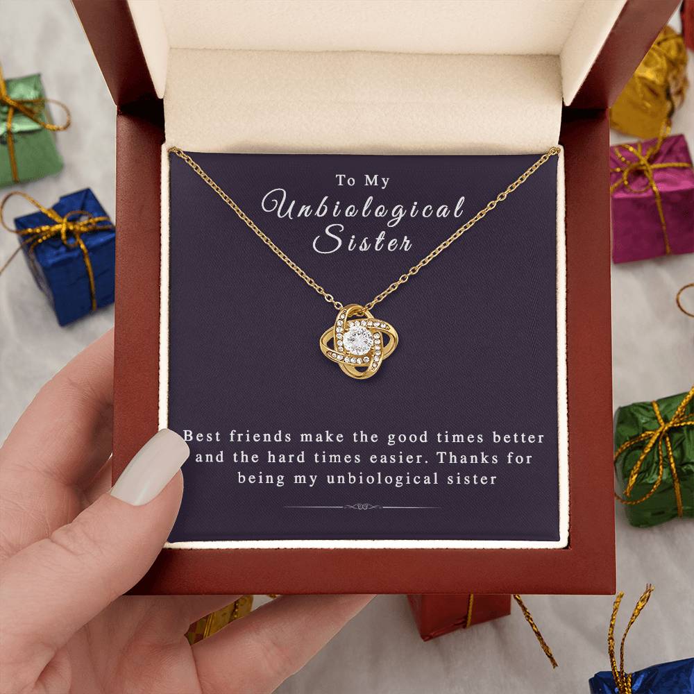 Unbiological Sister - Friendship Knot Necklace - the Perfect Gift for Bffs (Almost Sold Out)