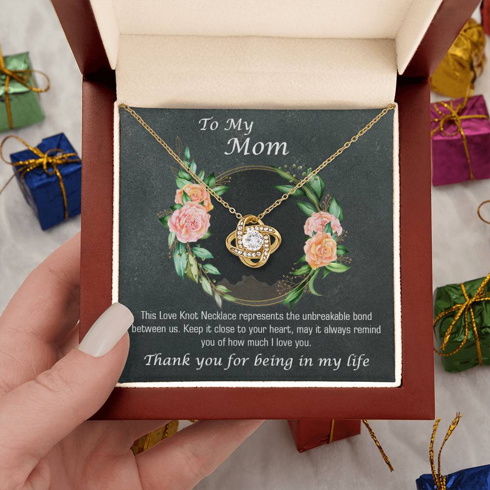 To My Mom - Gratitude - Love Knot Necklace
