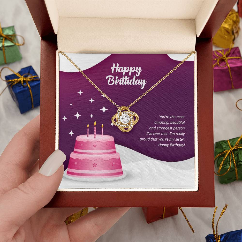 (Birthday Edition) Proud Sister's Admiration - Love Knot Necklace