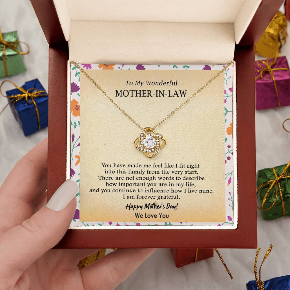 (Almost Gone) Gift for Mother-In-Law - Not Enough Words - Love Knot