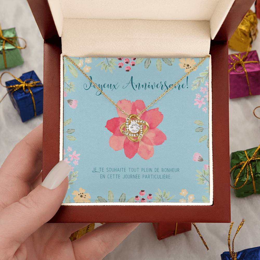 Joyeux Anniversaire Necklace | Personalized Birthday Gift | Birthday Necklace for French Mother | Birthday Necklace for French Girl Friend
