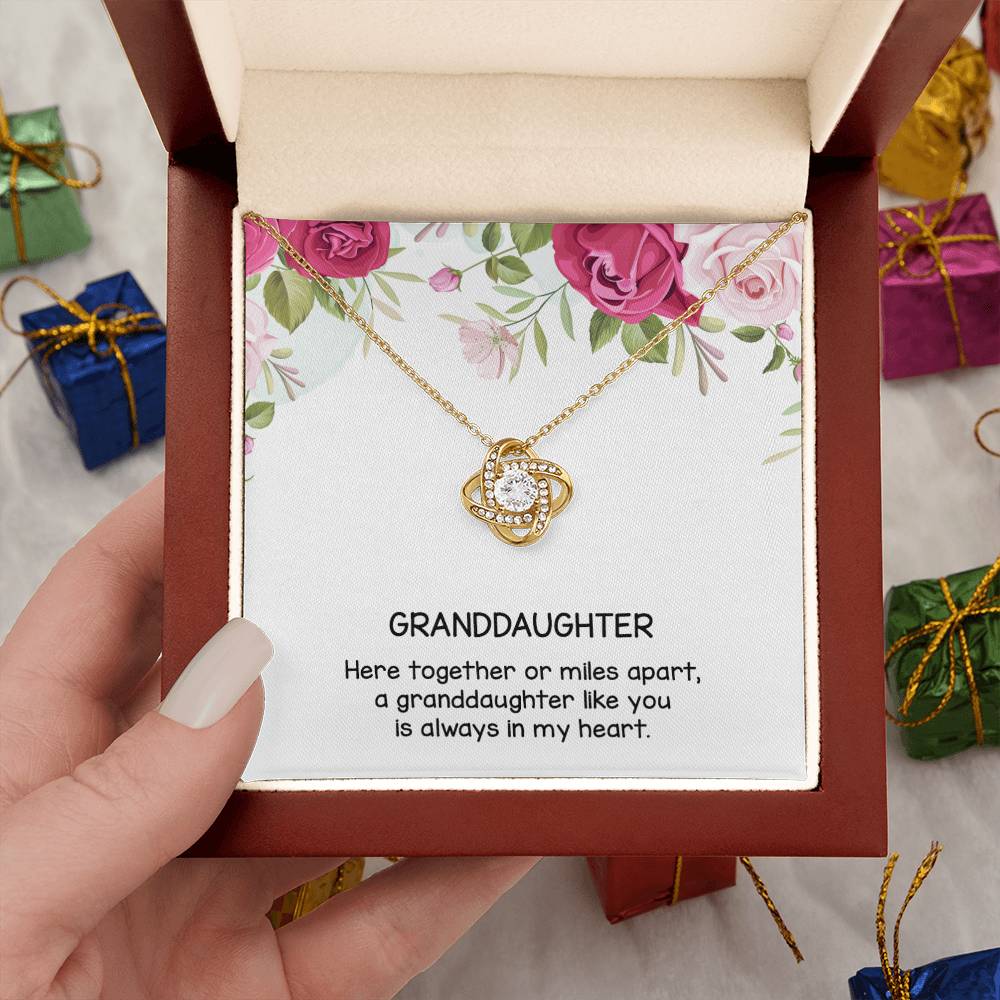 Gift for Granddaughter, Love Knot Necklace From Grandparen, Gifts for Girls, Best Birthday Gift Ideas, Pendant Jewelry Necklaces, Graduation Grad