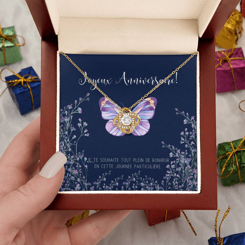 Joyeux Anniversaire Necklace | Personalized Birthday Gift | Birthday Necklace for French Mother | Birthday Necklace for French Girl Friend