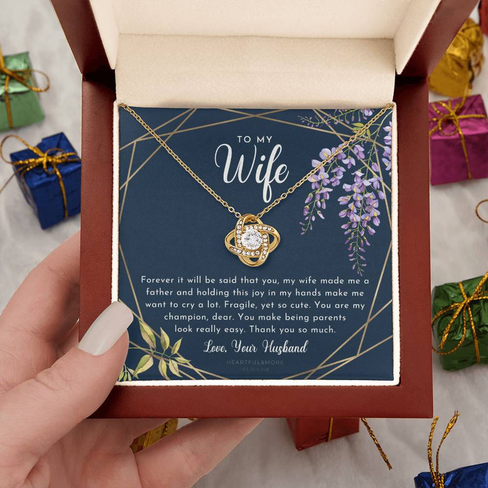 Postpartum Gift for Wife, Gift for Wife Post Pregnancy, Becoming a Mother Gift, Gift for Wife Birth, Wife After Pregnancy Necklace, Wife Becoming a Mom